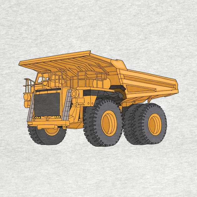 Haul truck cartoon illustration by Cartoons of fun